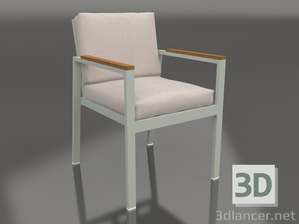 modello 3D Sedia da pranzo (Grigio cemento) - anteprima