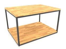 Two-level rectangular coffee table (WOOD FLOOR, 80X60X50)