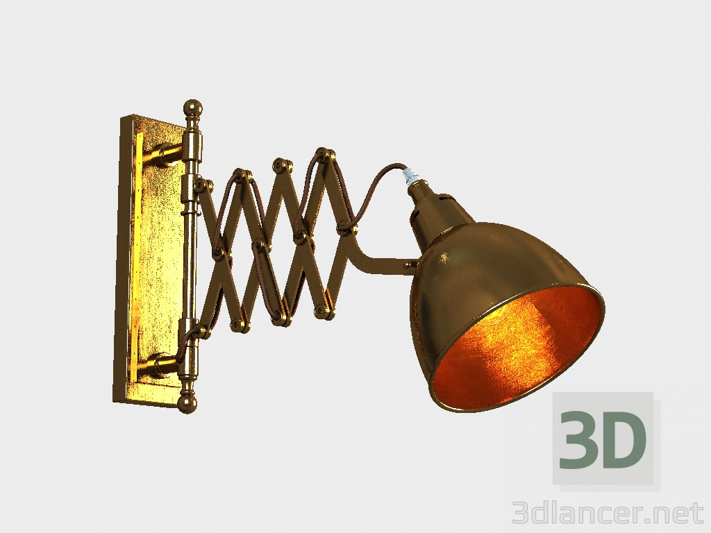 3d модель Бра настенное INDUSTRIAL SCISSOR SCONCE (SN012-1-BRS) – превью