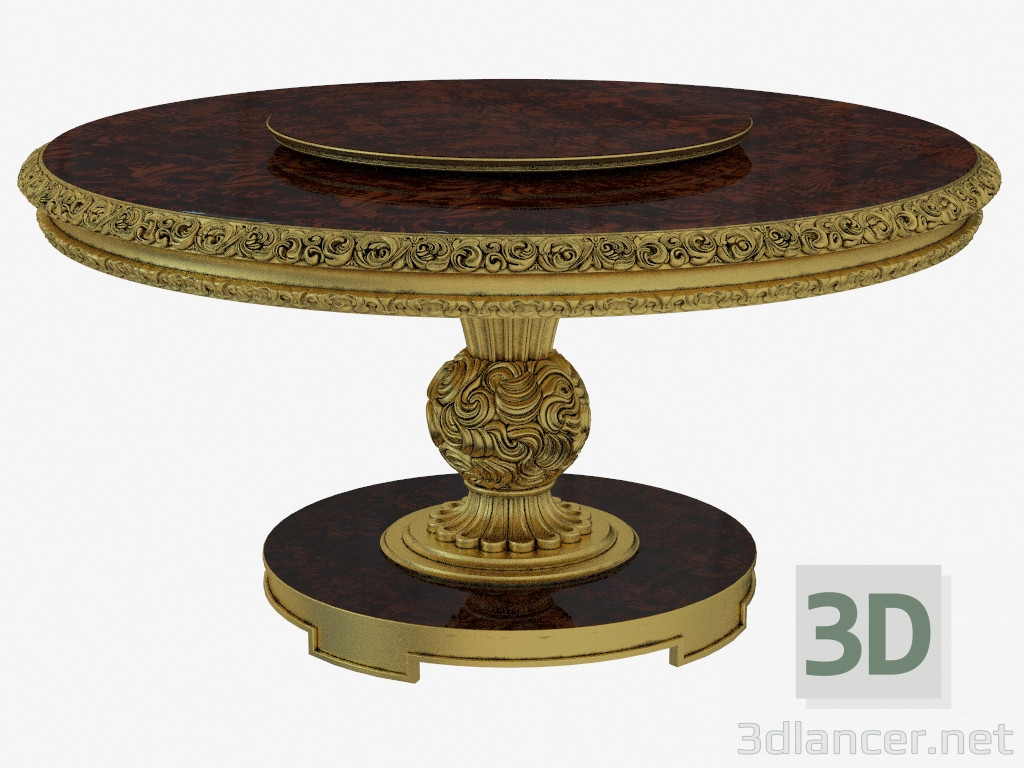 3d model Dining table round in classical style 405 - preview