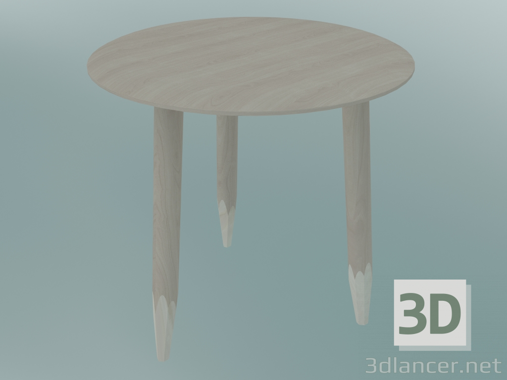 modello 3D Zoccolo decorativo da tavolo (SW1, Ø50cm, H 50cm, rovere oliato bianco) - anteprima