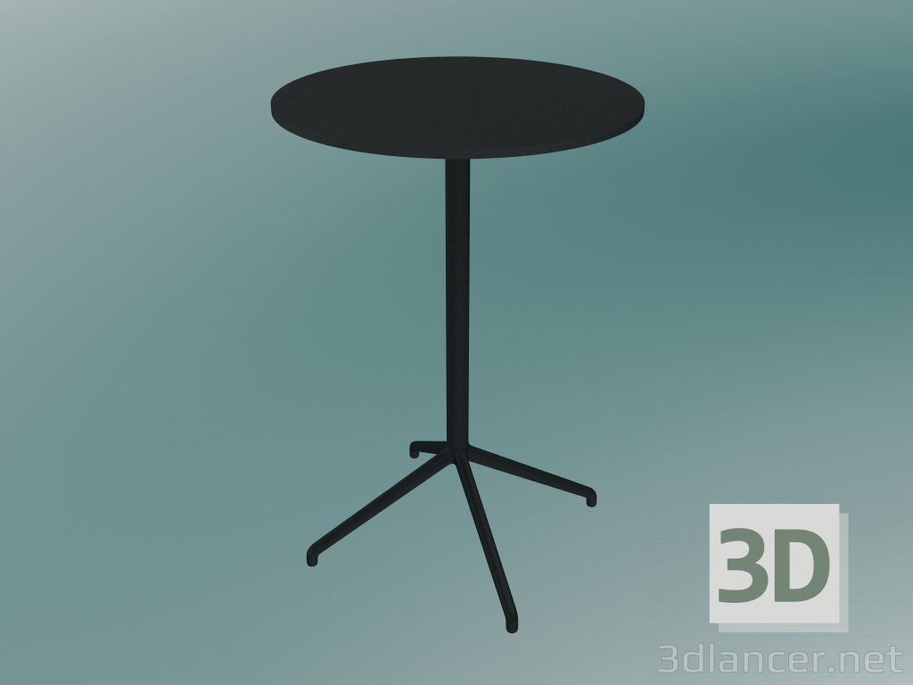 3D Modell Kaffeetisch Still (Ø65, H 95 cm, Schwarz) - Vorschau