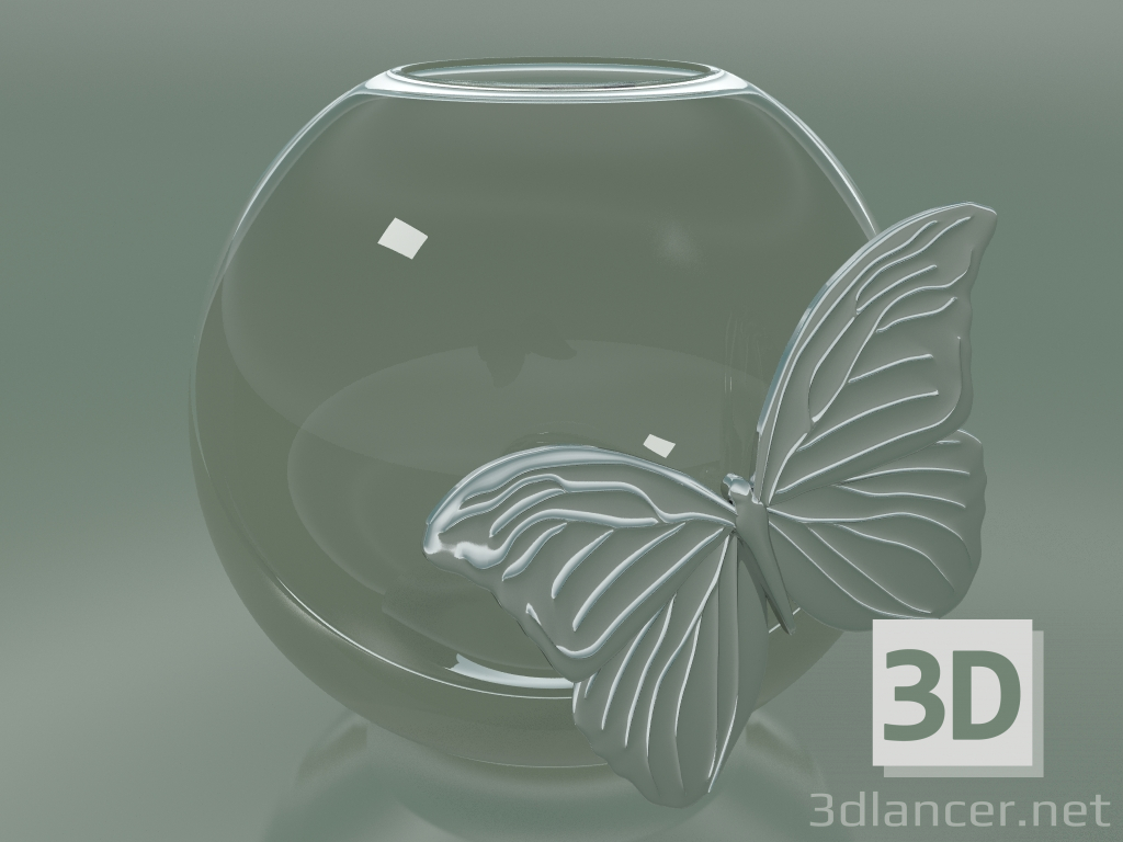 modèle 3D Vase Illusion Butterfly (H 22cm, D 25cm) - preview