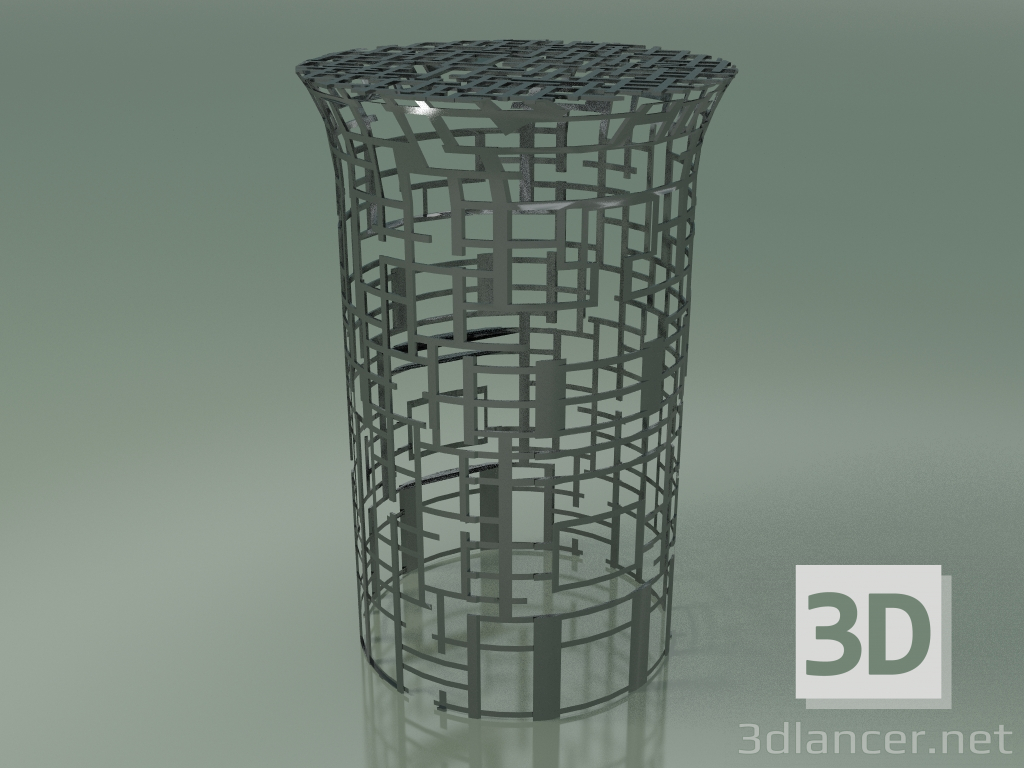 3d model Handmade steel plate side table (60) - preview