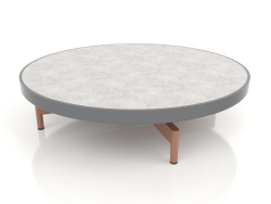 Table basse ronde Ø90x22 (Anthracite, DEKTON Kreta)