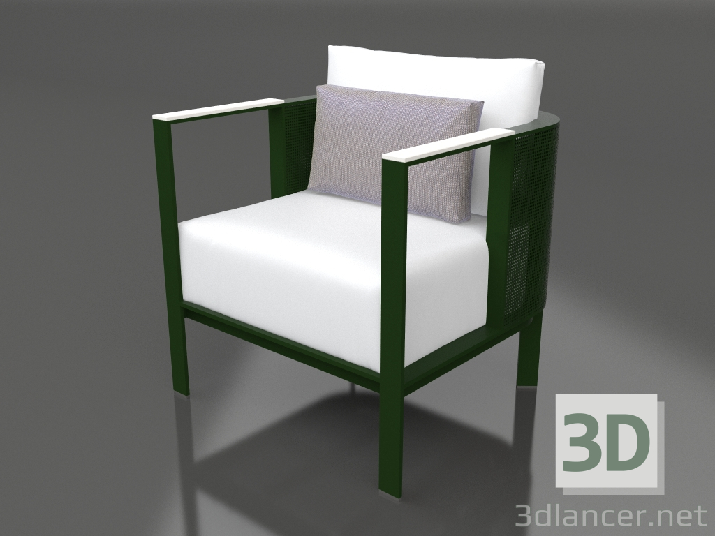 modèle 3D Fauteuil club (Vert bouteille) - preview