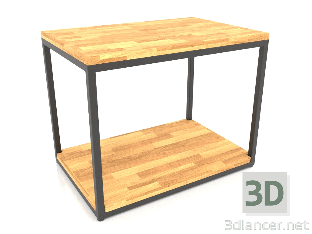 3d model Mesa de centro rectangular de dos niveles (WOOD FLOOR, 60X40X44) - vista previa