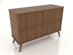 Chest of drawers 3 1200x400x800 mm (light walnut)