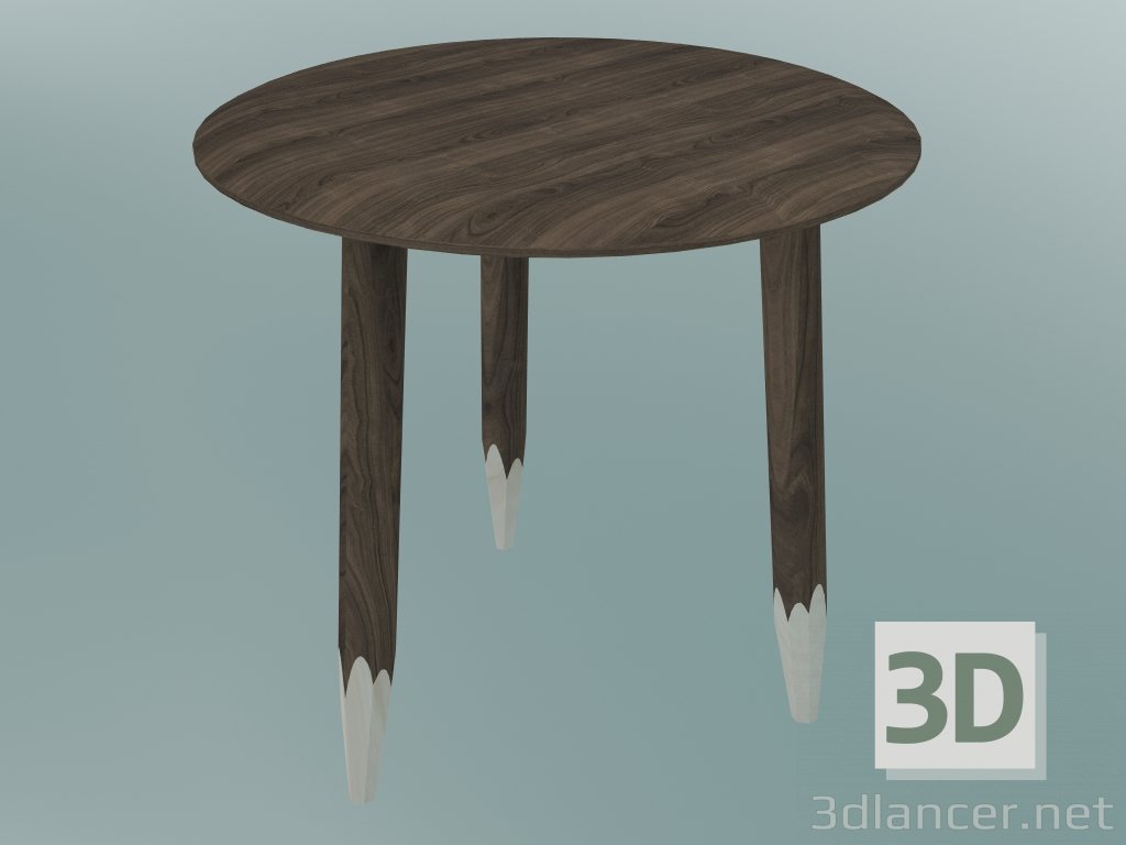 3d model Mesa decorativa Pezuña (SW1, Ø50cm, H 50cm, Roble engrasado ahumado) - vista previa