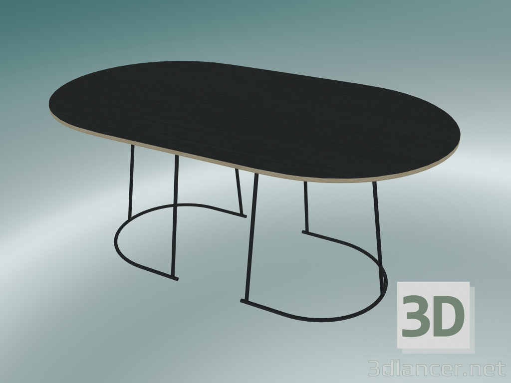 3D Modell Couchtisch Airy (Medium, Schwarz) - Vorschau