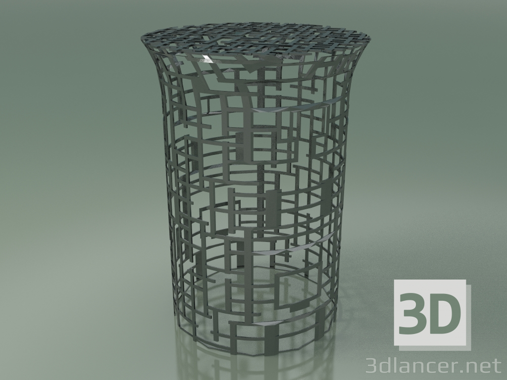 3d model Handmade steel plate side table (70) - preview