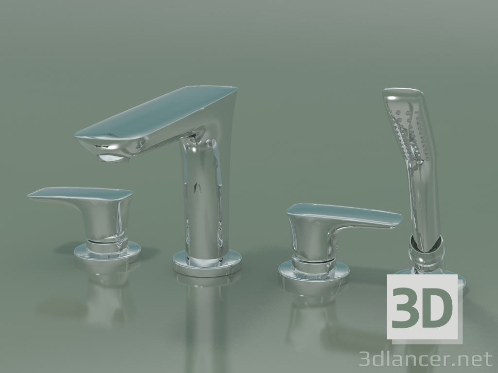 3d model Mezclador de baño (15446000) - vista previa