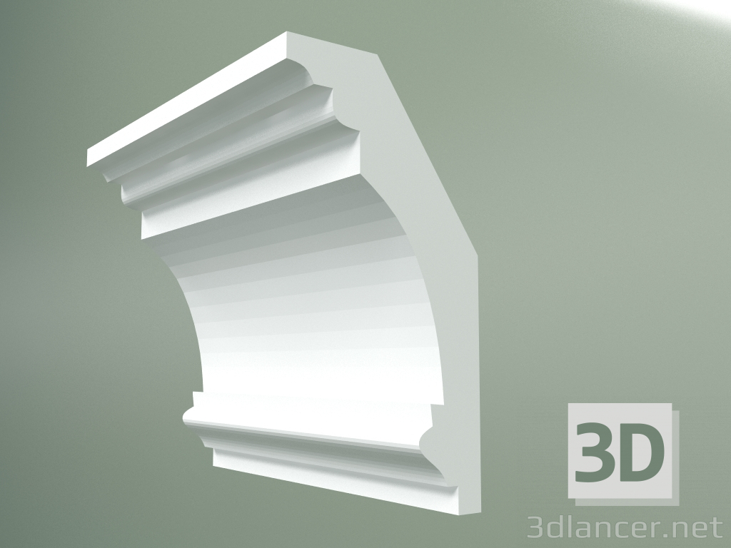 Modelo 3d Cornija de gesso (plinto de teto) KT136 - preview