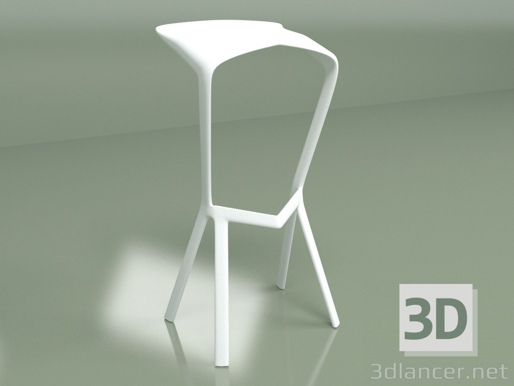 3d model Taburete de bar Miura 1 (blanco) - vista previa