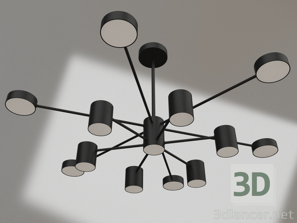 3d model Mekli chandelier black (07649-13.19) - preview