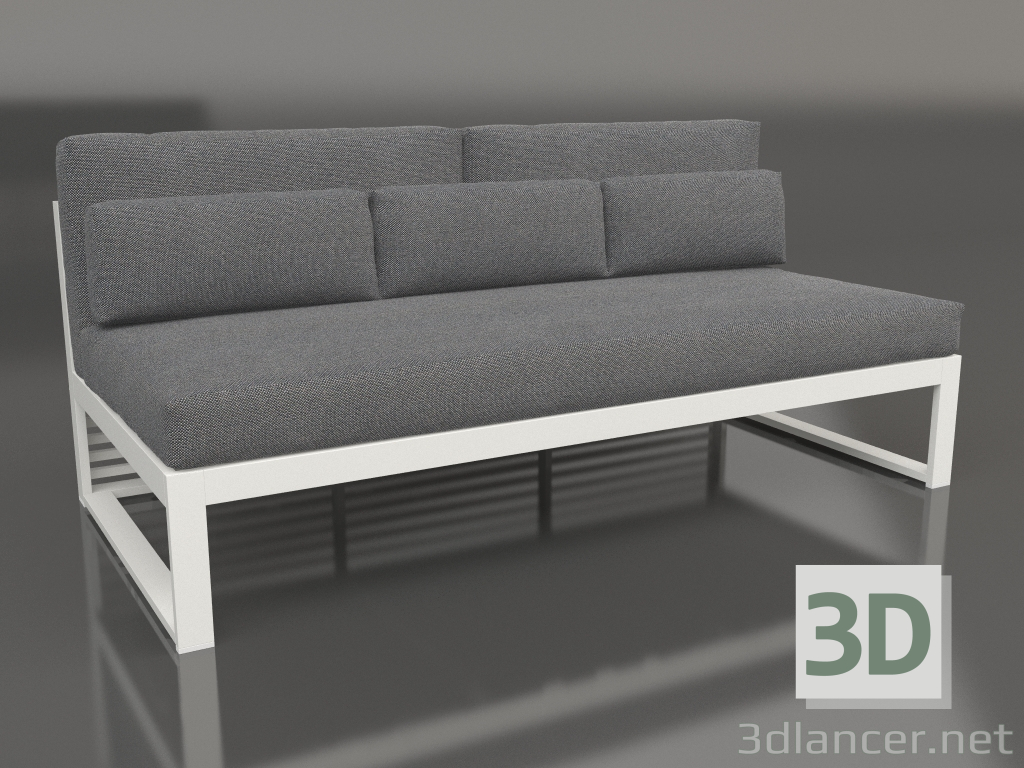 Modelo 3d Sofá modular, seção 4, encosto alto (cinza ágata) - preview