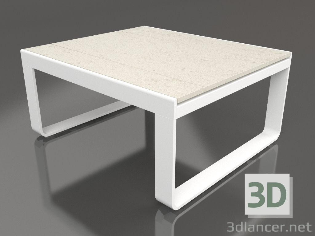 3D modeli Kulüp masası 80 (DEKTON Danae, Beyaz) - önizleme