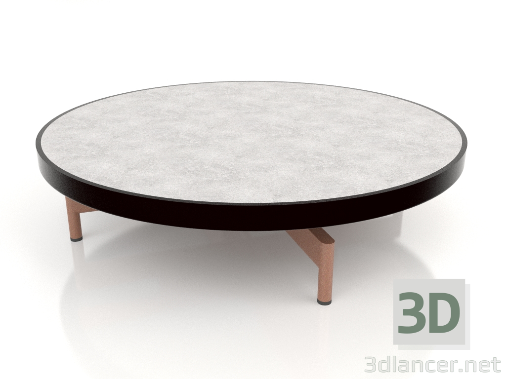 3D Modell Runder Couchtisch Ø90x22 (Schwarz, DEKTON Kreta) - Vorschau