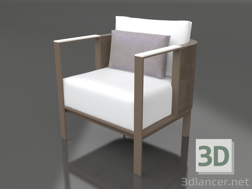 modèle 3D Fauteuil club (Bronze) - preview