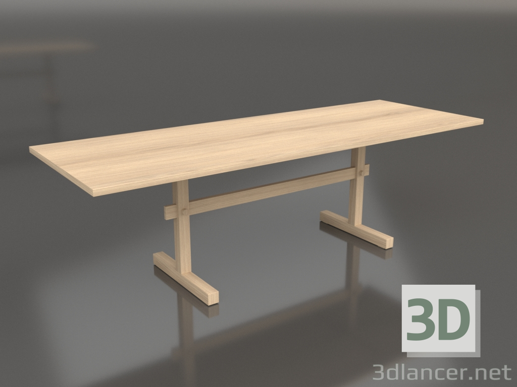 3D Modell Esstisch Gaspard 240 (Helle Massiveiche) - Vorschau