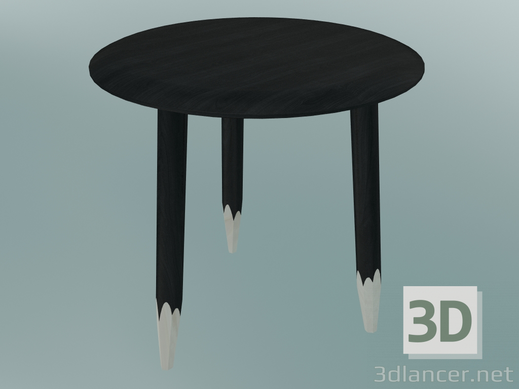 3d model Decorative table Hoof (SW1, Ø50cm, H 50cm, Black oiled oak) - preview