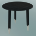 modèle 3D Table décorative Hoof (SW1, Ø50cm, H 50cm, Chêne huilé noir) - preview