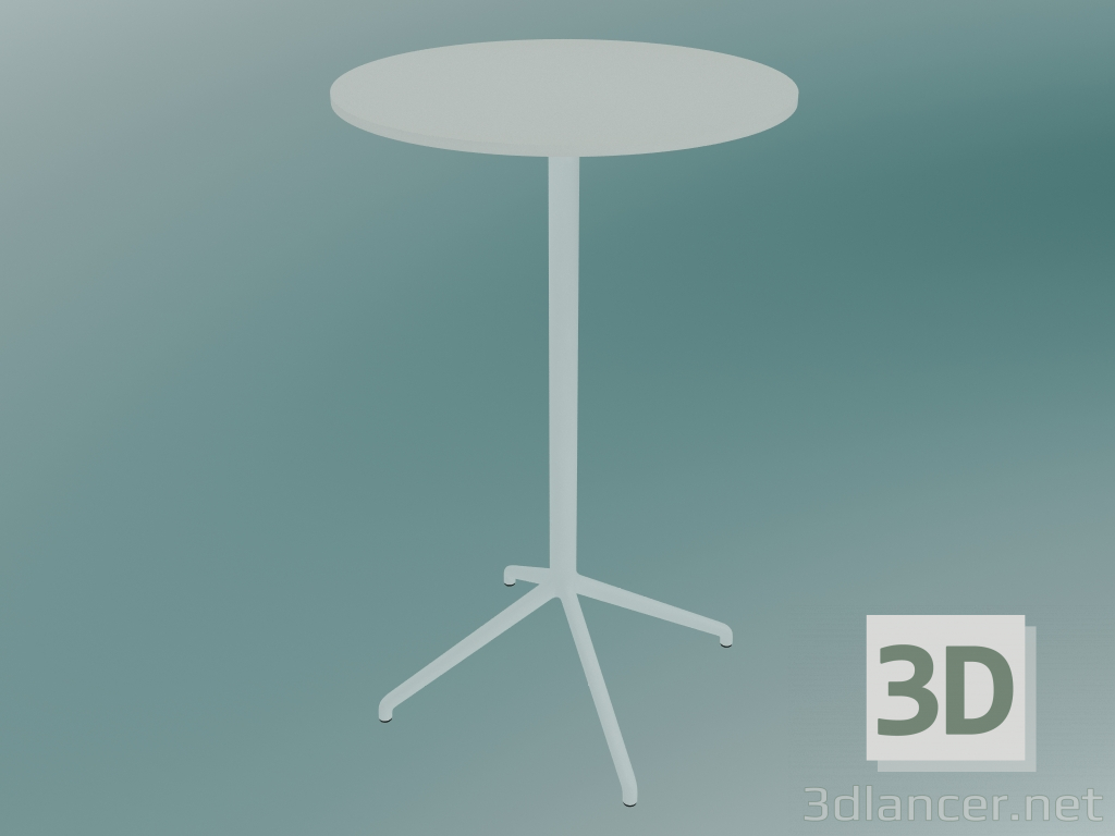 3d model Mesa de café Still (Ø65, H 105 cm, Blanco) - vista previa