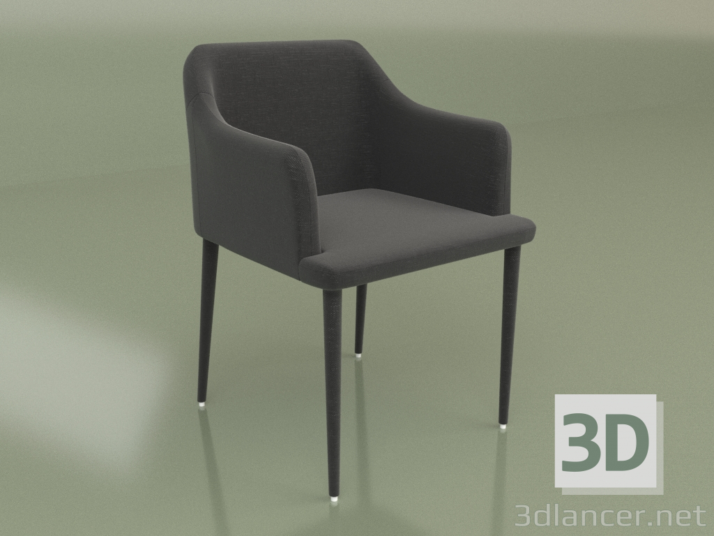 3d model Armchair Danai (dark grey) - preview