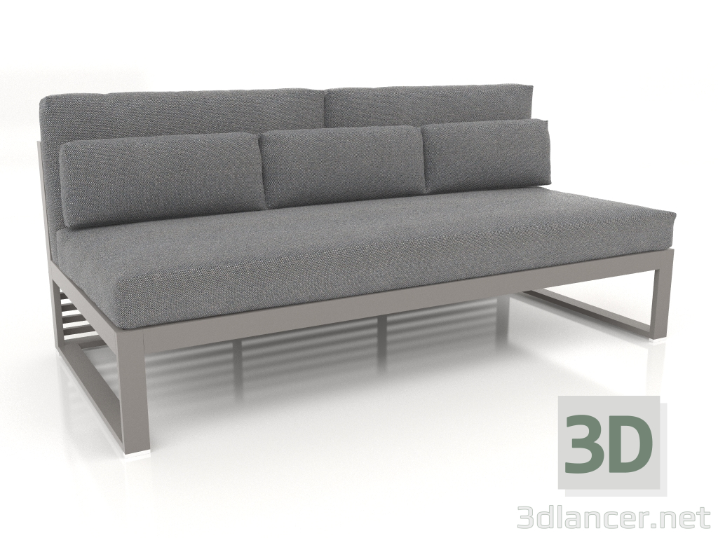 3d модель Диван модульний, секція 4, висока спинка (Quartz grey) – превью