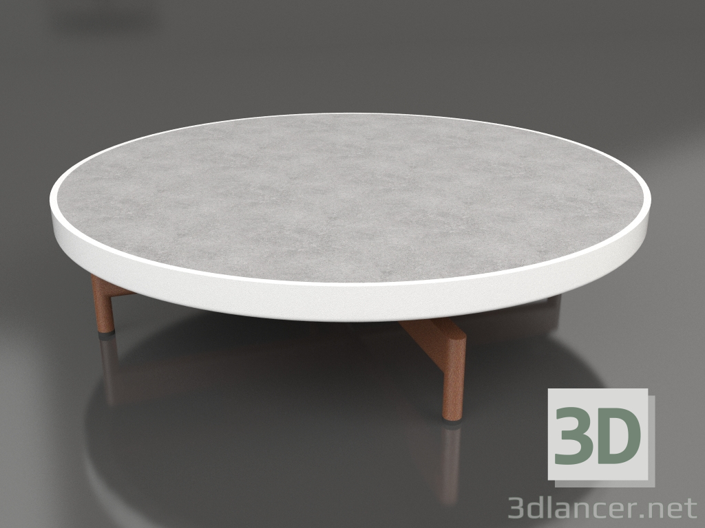 3D Modell Runder Couchtisch Ø90x22 (Weiß, DEKTON Kreta) - Vorschau