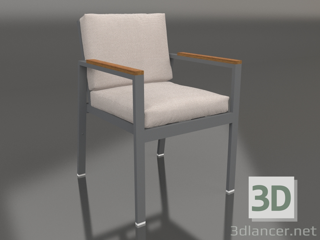 modèle 3D Chaise de salle à manger (Anthracite) - preview