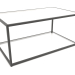 3d model Two-level rectangular coffee table (GLASS, 100X60X50) - preview