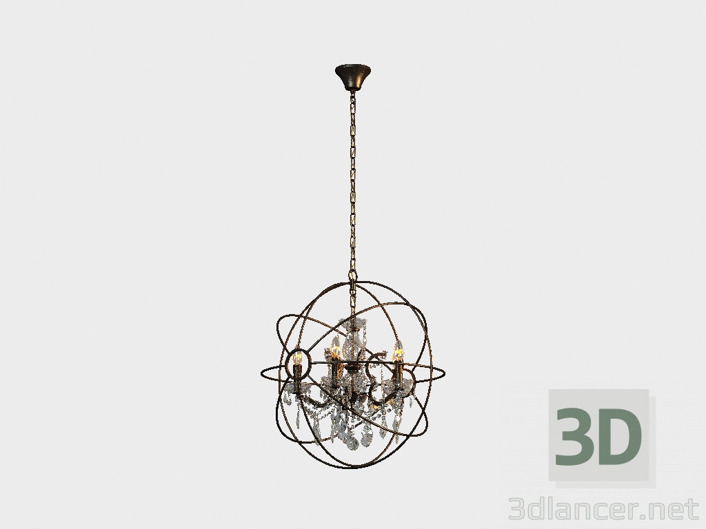 3d model Plafón lámpara CHANDELIER Orbe (CH014-5-LRR) - vista previa