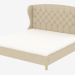 3d model Cama doble Meredian ALA KING SIZE CON MARCO (5004K.A015) - vista previa