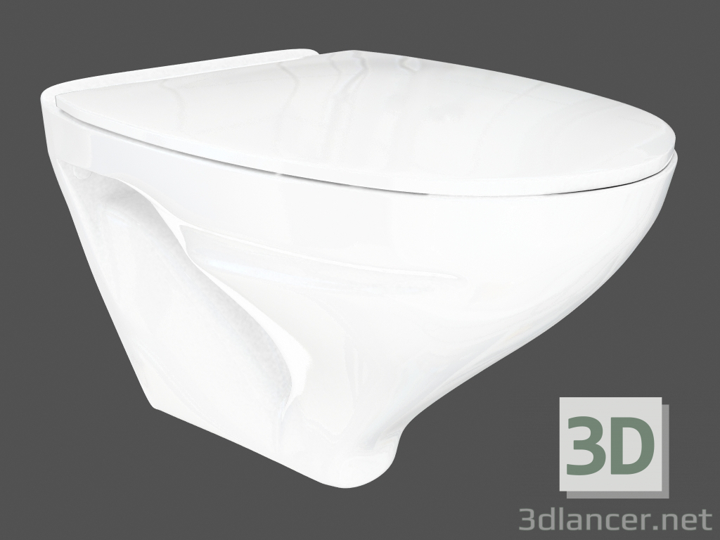 3D Modell Toilettenschüssel Zeichen (K23104) - Vorschau