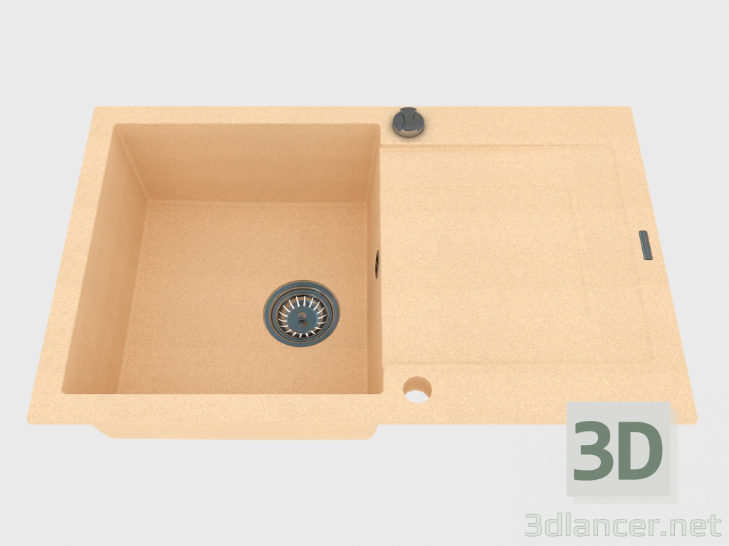 3d model Fregadero, 1 recipiente con un ala para secar - arena Rapido (ZQK 7113) - vista previa