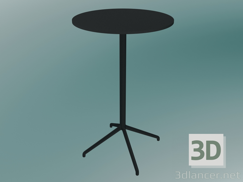 Modelo 3d Mesa de café Still (Ø65, H 105 cm, Preto) - preview