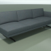 3d model End module 5249 (H-legs, left armrest, one-color upholstery) - preview