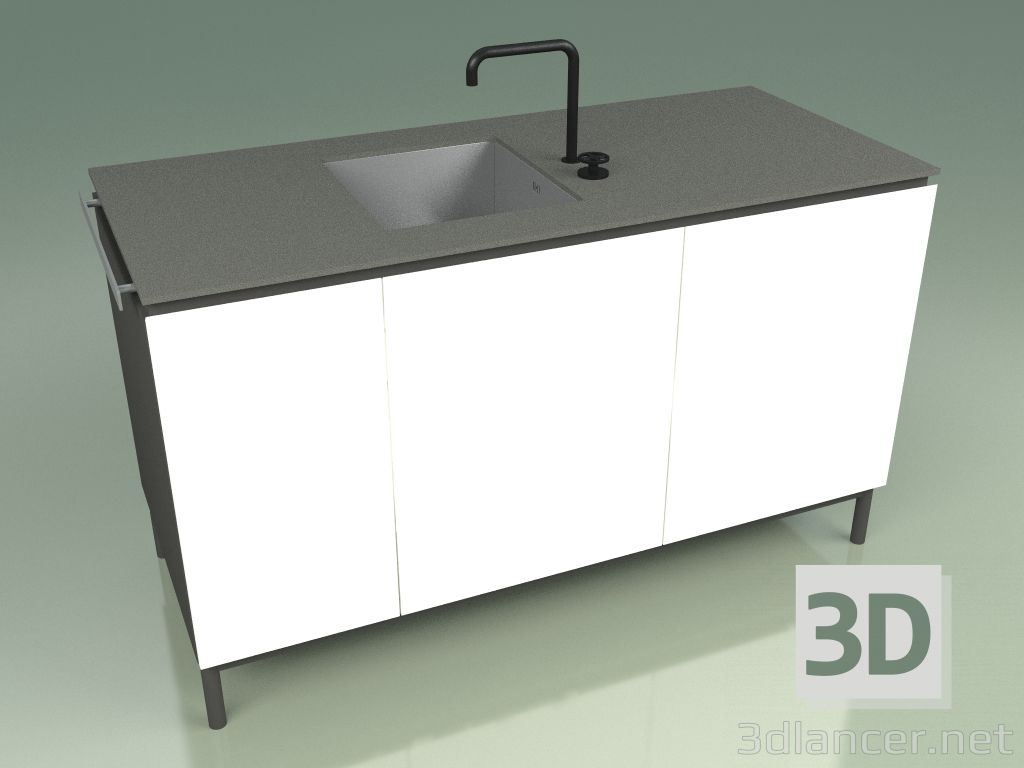 3d model Módulo de fregadero 002 (Metal Milk) - vista previa