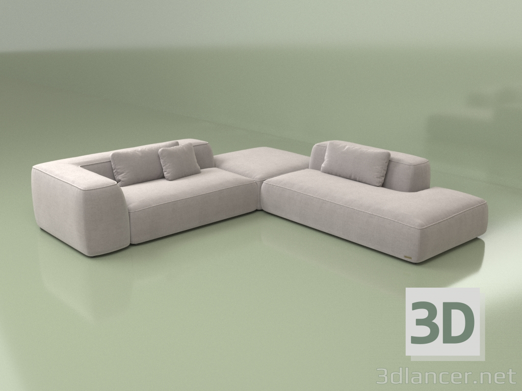 3d model Sofá Thassos (Conjunto 03) - vista previa