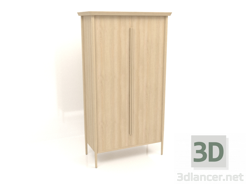 3D Modell Kleiderschrank MC 03 (1114х565х2000, Holz weiß) - Vorschau