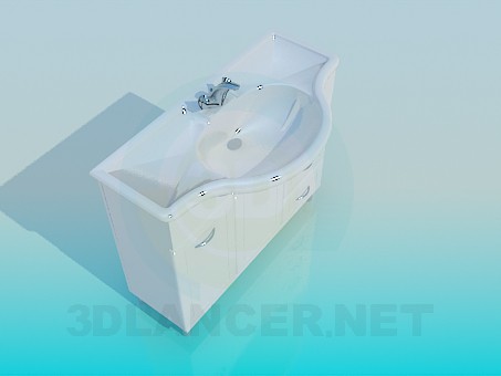 3d model Wash basin with pedestal - preview