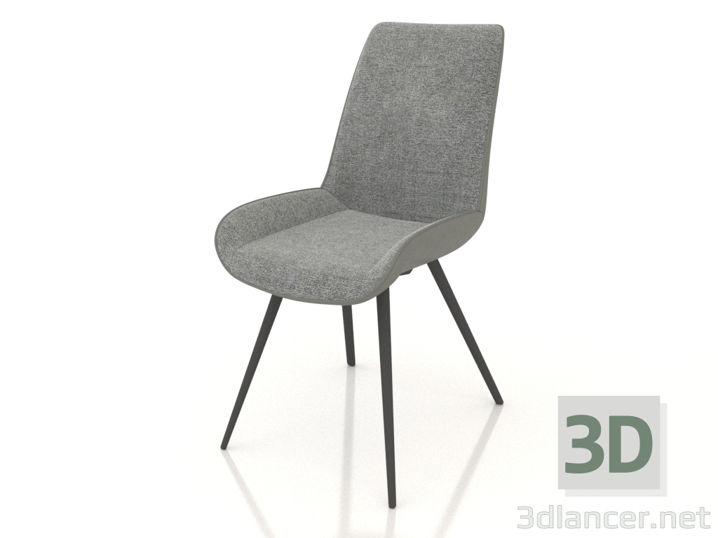 modello 3D Sedia Celia (grigio-nero) - anteprima