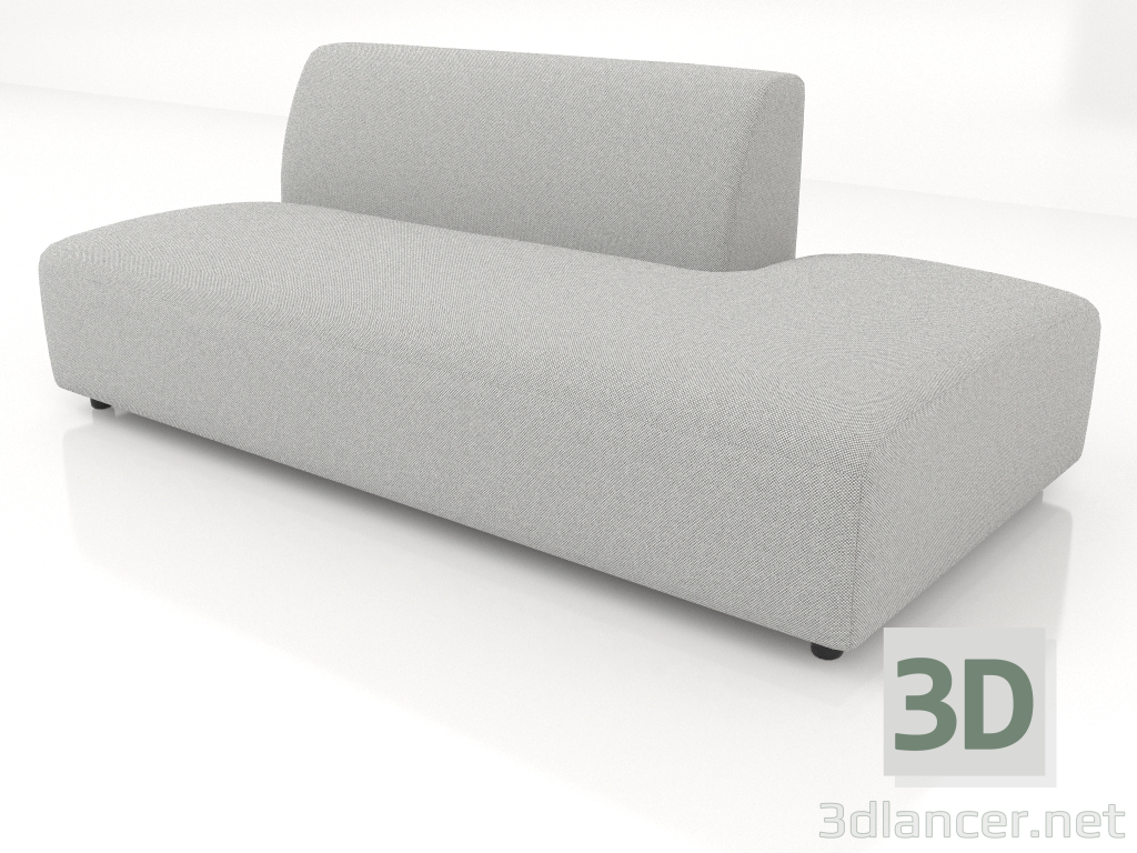 3D Modell Sofamodul 1-Sitzer (L) 120 nach rechts ausziehbar - Vorschau