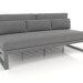 3d model Modular sofa, section 4, high back (Anthracite) - preview