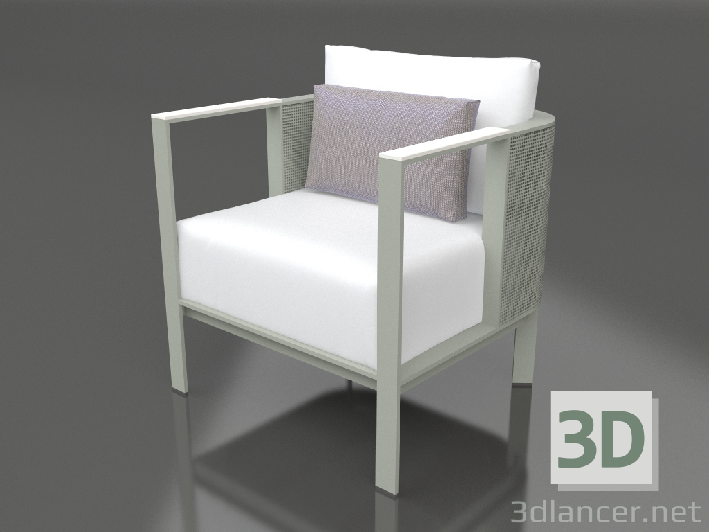 3d model Sillón club (gris cemento) - vista previa