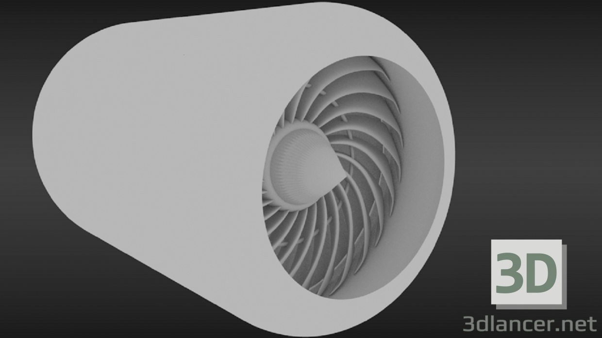 Modelo 3d turbina - preview