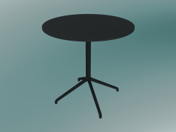 Cafe table Still (Ø75, H 73 cm, Nero)