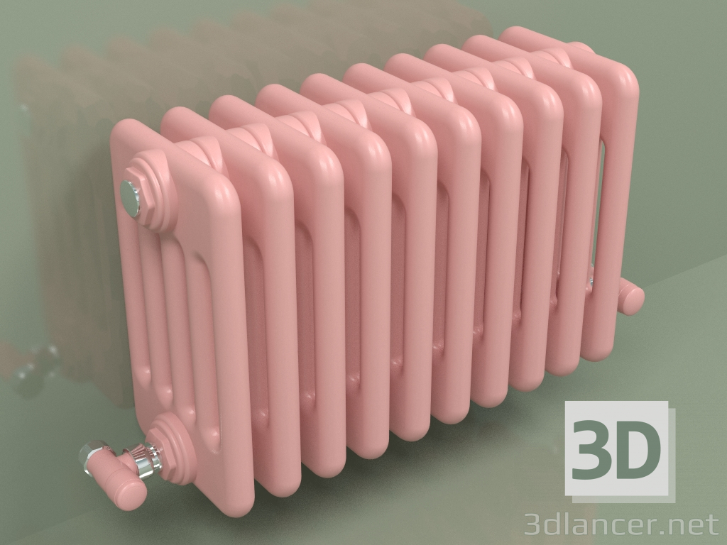 3D modeli Radyatör TESI 5 (H 300 10EL, Pembe - RAL 3015) - önizleme