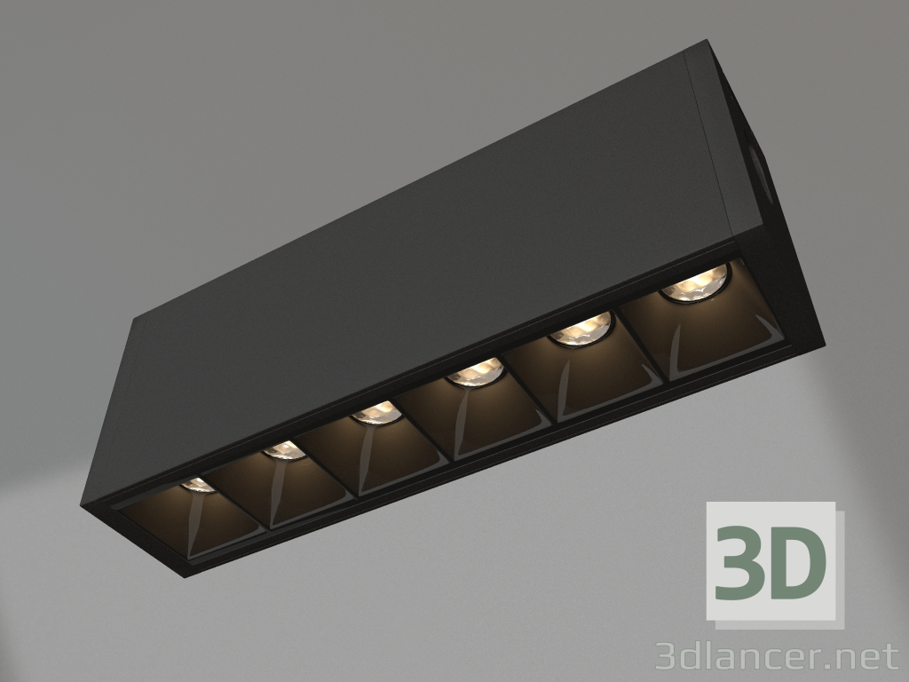 modello 3D Lampada CLIP-38-LASER-S171-6W Day4000 (BK, 36 gradi, 24V) - anteprima